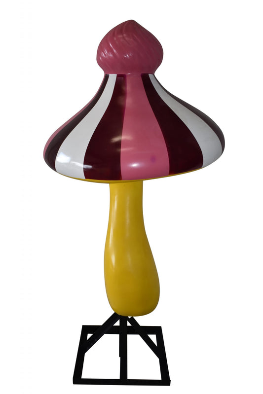 Happy Giant Mushroom Made of Resin for Indoors Outdoors Size: 34" x 34" x 64"H