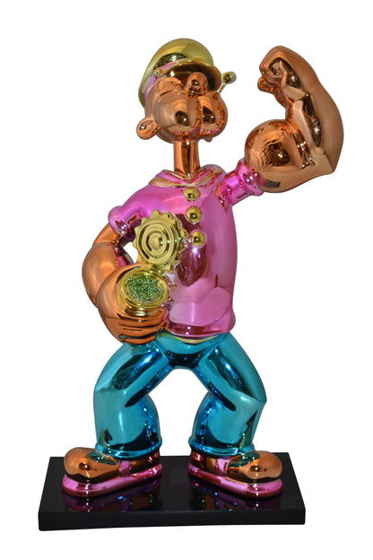 Iconic Pink Popeye smaller Resin Statue  Size: 11" x 6" x 17"H