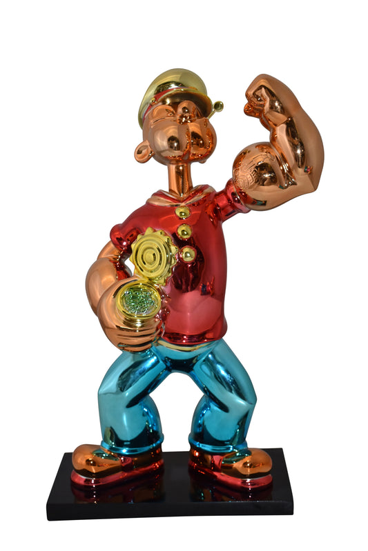Iconic Red Popeye smaller Resin Statue  Size: 11" x 6" x 17"H