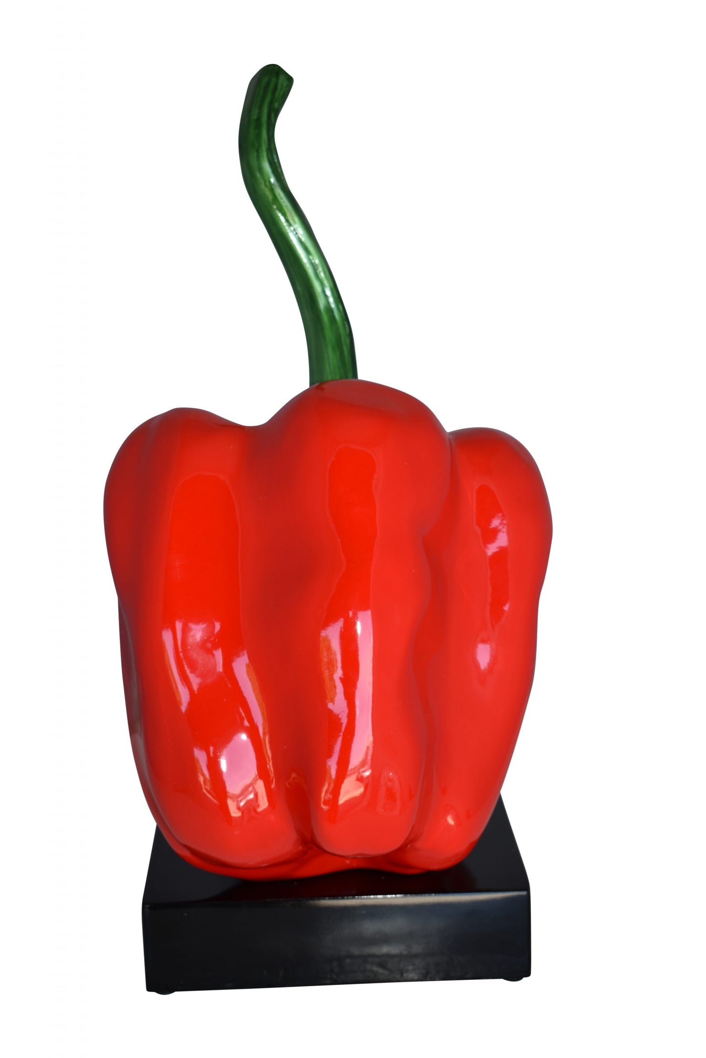 Modern Look of a Giant Red Pepper Mounted on A Base Size: 10" x 12" x 19"H