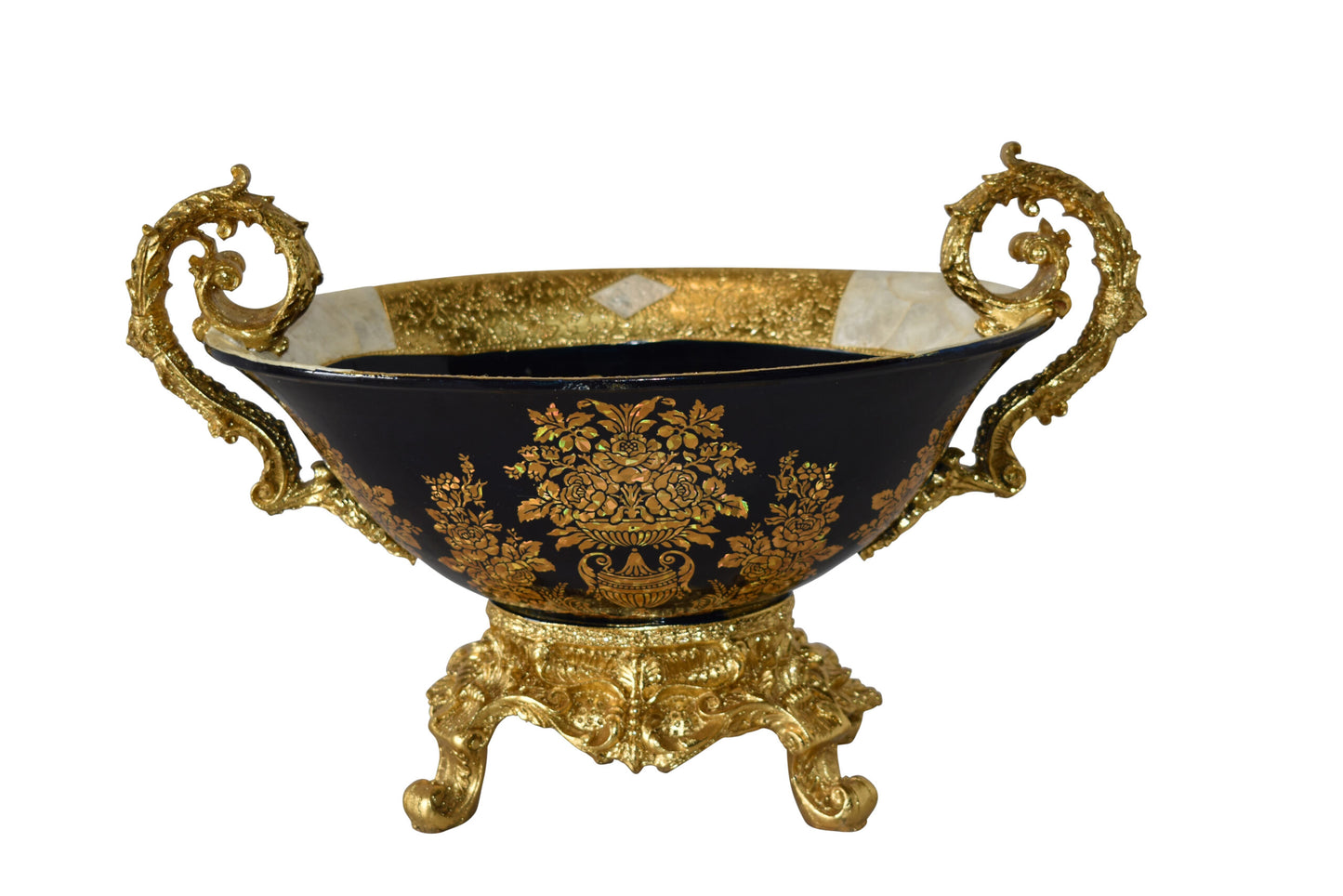 Short And Rounded Decoration Resin Vase Size: 20" x 12" x 13"H
