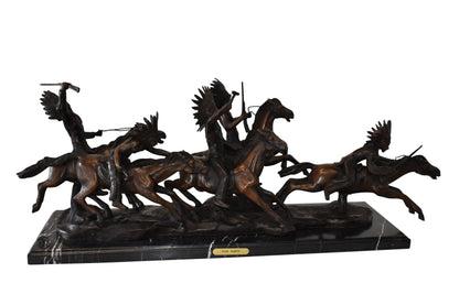 War Party Bronze Statue Replica of Carl Cauba Size: 41" x 12" x 13"H