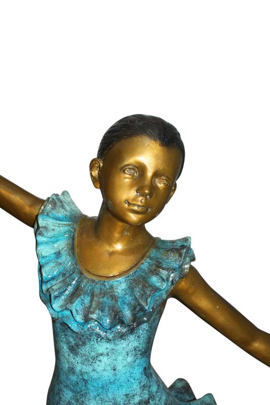 Ballerina Bronze Statue Bronze Statue -  Size: 34"L x 15"W x 46"H. 