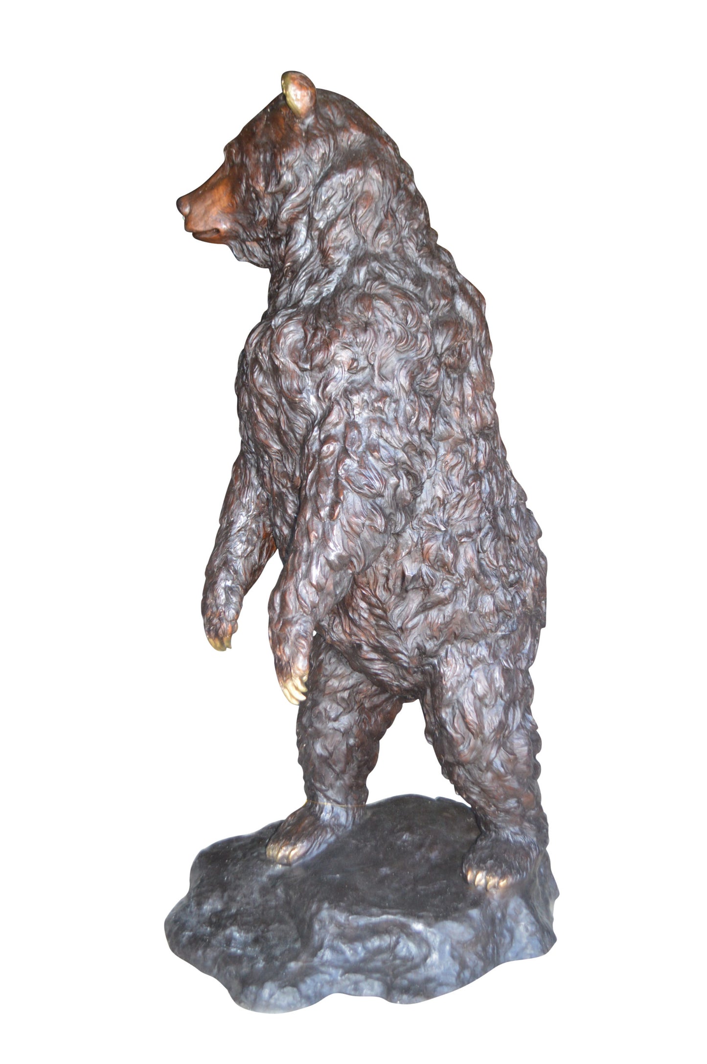 Big Bear standing Bronze Statue -  Size: 45"L x 42"W x 78"H.
