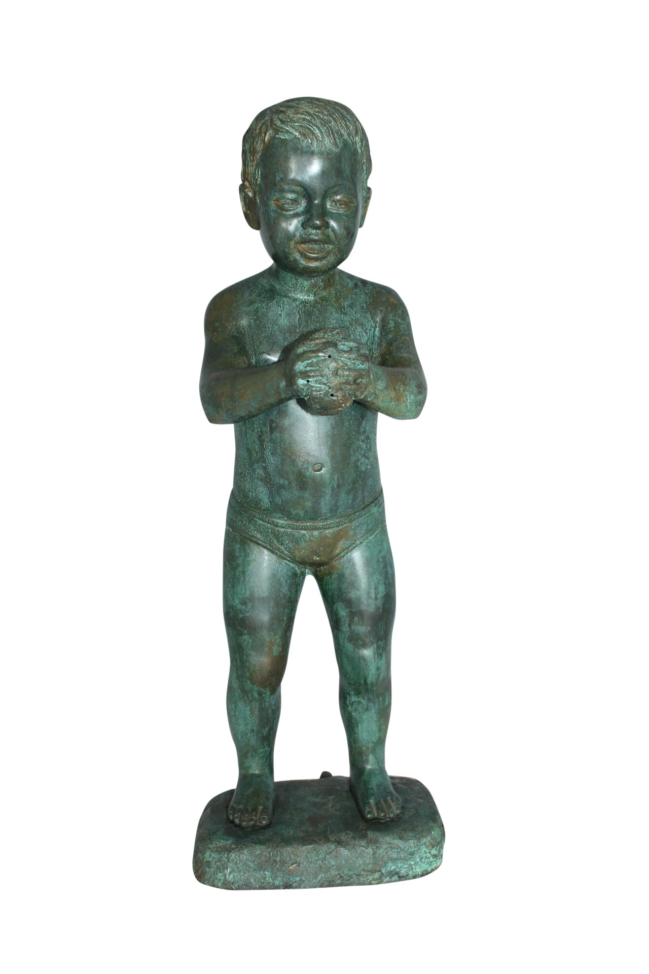 Boy with Sponge Bronze Statue -  Size: 8"L x 9"W x 22"H. 