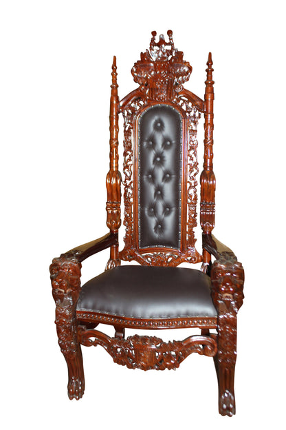 Brown Lion Chair -  Size: 70"L x 36"W x 26"H. 