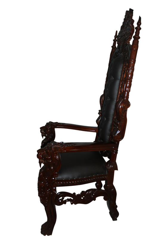 Brown Lion Chair -  Size: 70"L x 36"W x 26"H. 