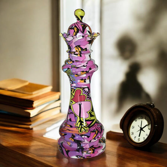 Checkmate Queen Modern Art Giant Graffiti Resin Statue Size: 6" x 6" x 19"H