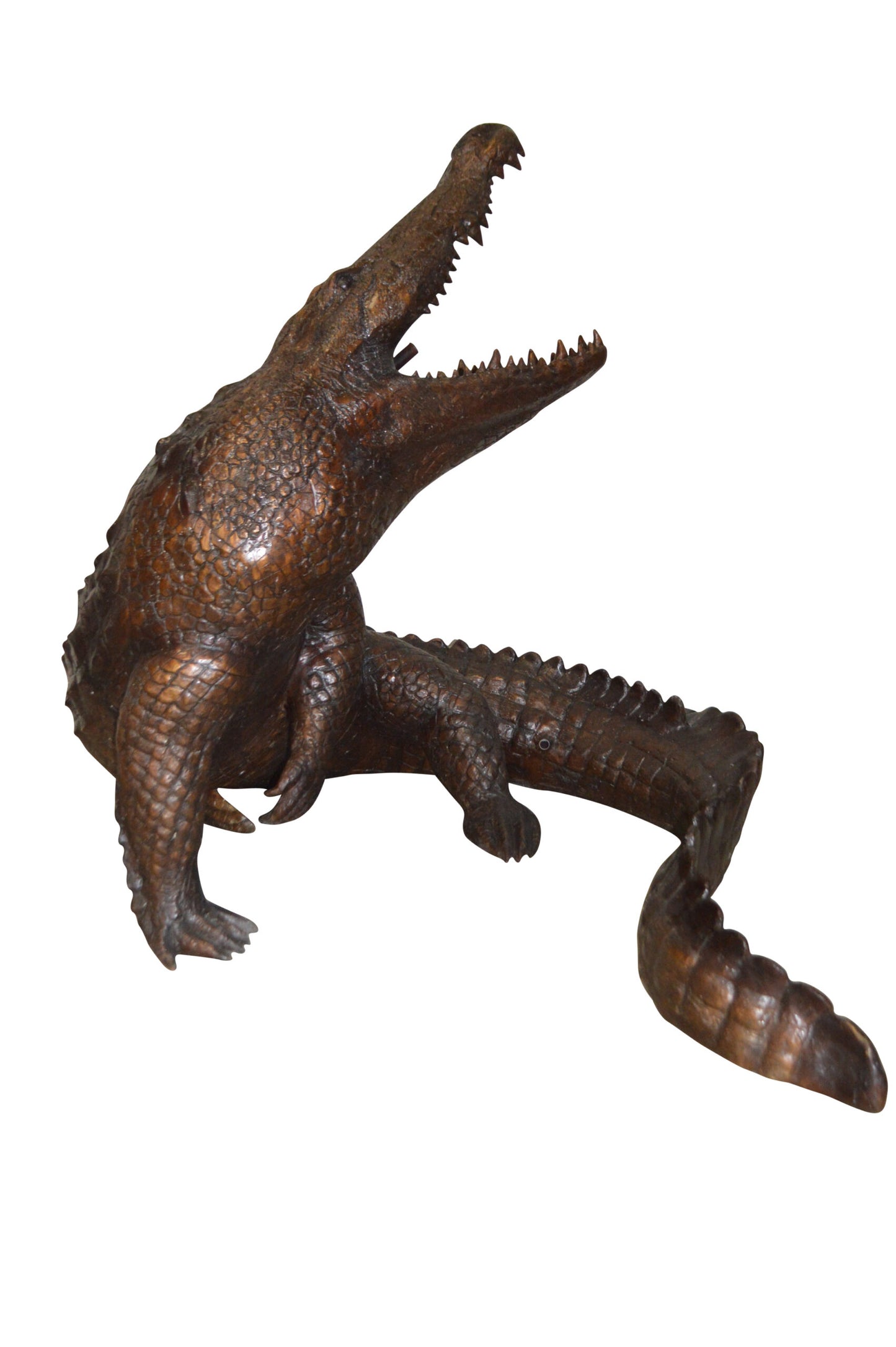 Crocodile fountain Bronze Statue -  Size: 60"L x 44"W x 44"H.