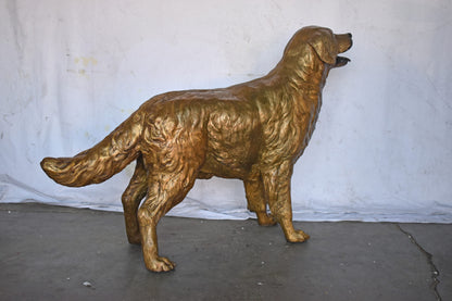 Labrador Retriever Dog Bronze Statue Light Color Finish - Size: 56" x 13" x 36"H