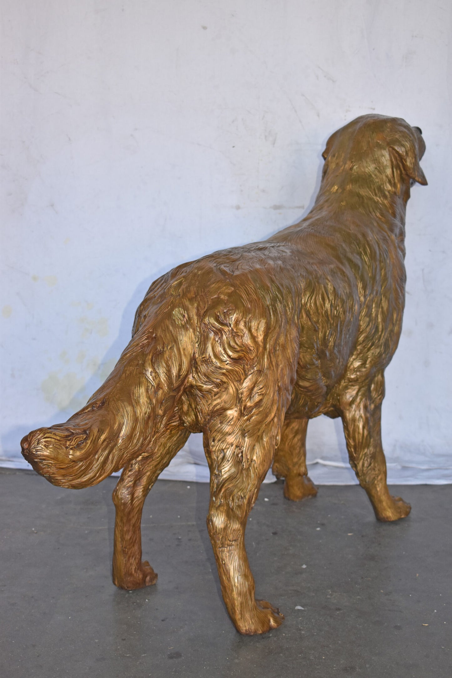 Labrador Retriever Dog Bronze Statue Light Color Finish - Size: 56" x 13" x 36"H