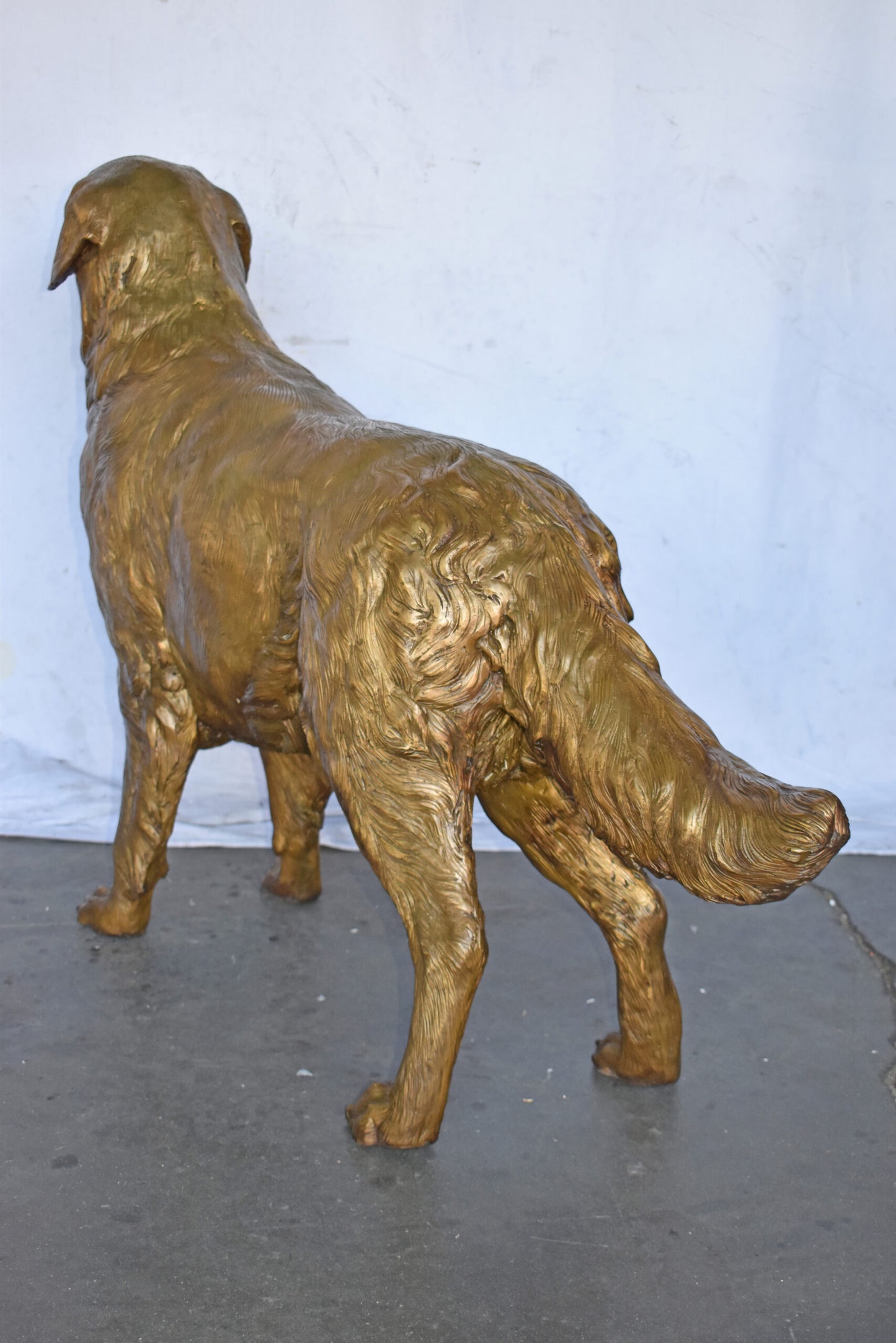 Labrador Retriever Dog Bronze Statue Light Color Finish - Size: 56" x 13" x 36"H