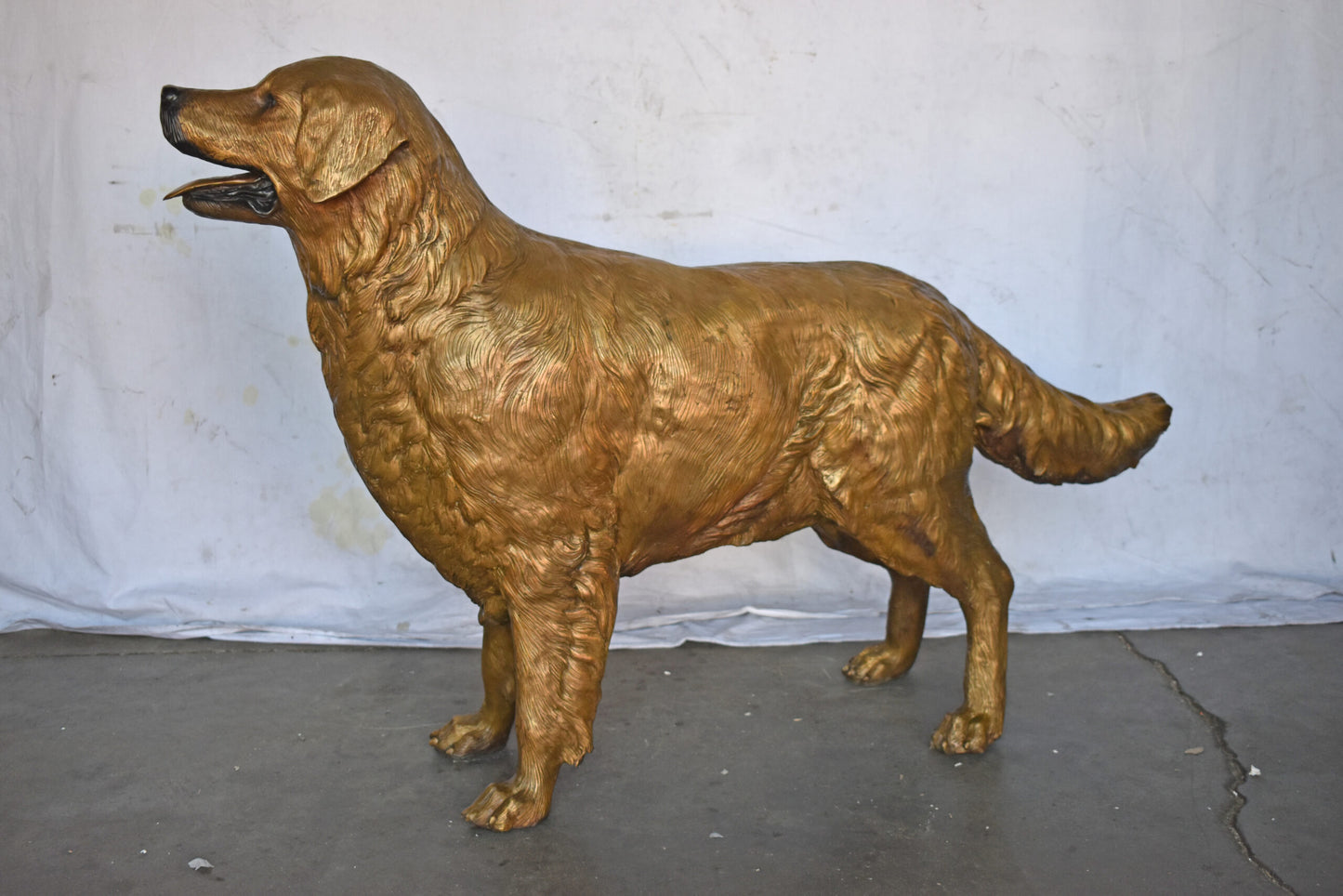 Labrador Retriever Dog Bronze Statue Light Color Finish - Size: 56" x 13" x 36"H
