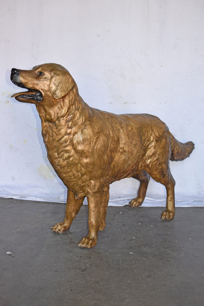 Labrador Retriever Dog Bronze Statue Light Color Finish - Size: 56" x 13" x 36"H