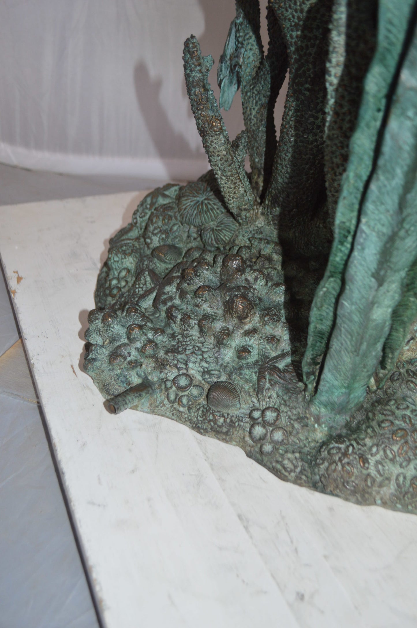 Two Large Manatees swimming Bronze Fountain Statue -  Size: 23"L x 42"W x 42"H. 