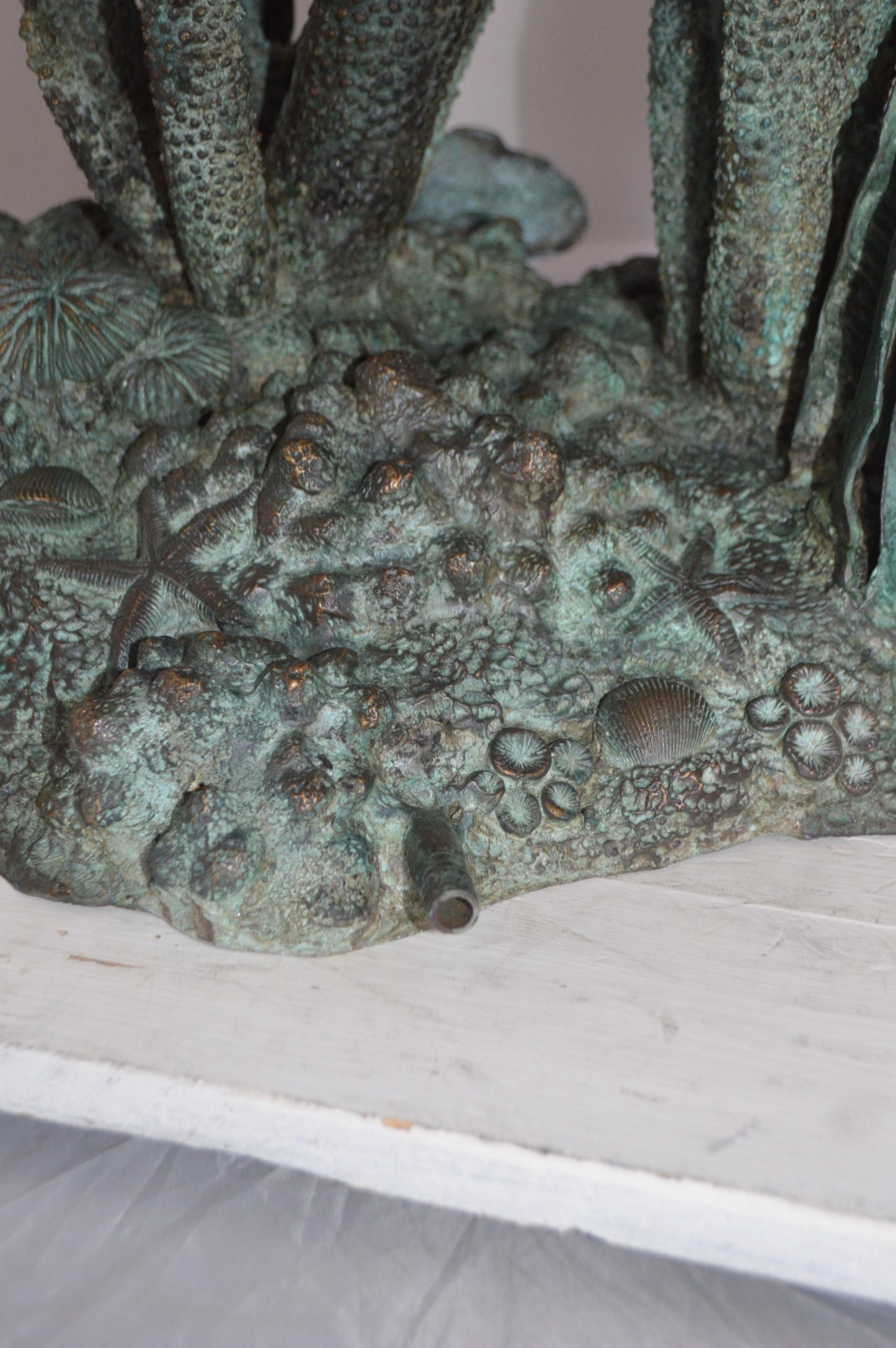 Two Large Manatees swimming Bronze Fountain Statue -  Size: 23"L x 42"W x 42"H. 