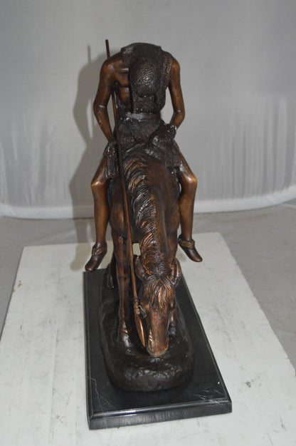 End of the Trail by James Fraser Bronze Statue -  Size: 9"L x 21"W x 21"H. 