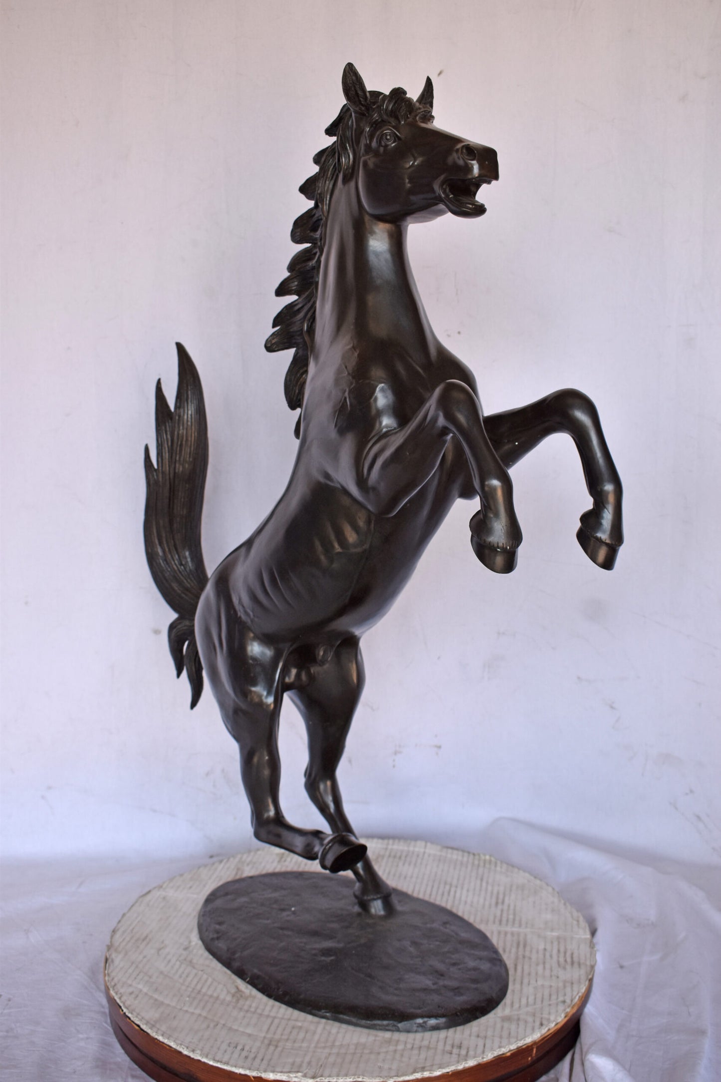 Ferrari Horse Bronze Statue Medium - Size: 28"L x 11"W x 40"H.