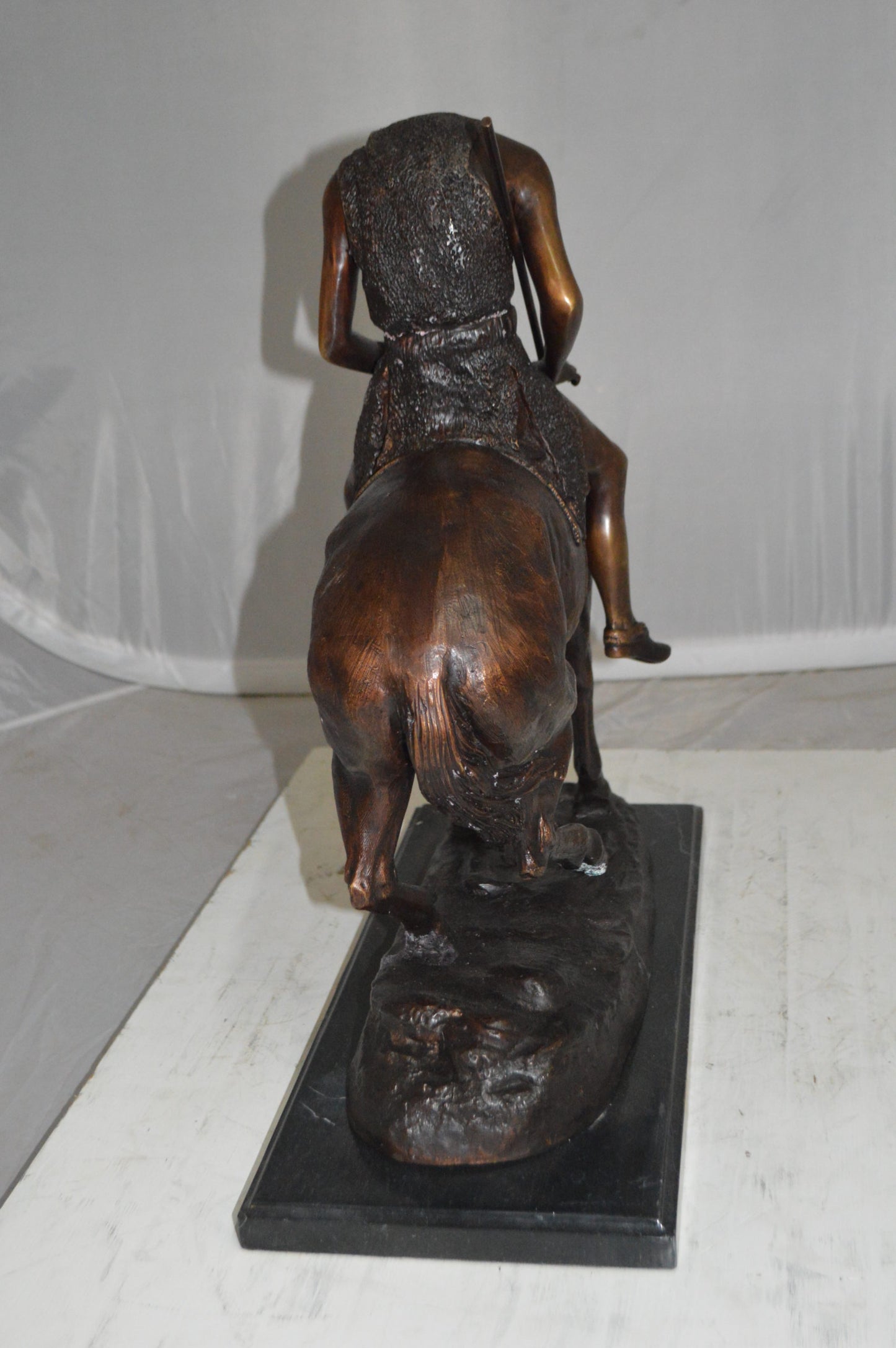 End of the Trail by James Fraser Bronze Statue -  Size: 9"L x 21"W x 21"H. 