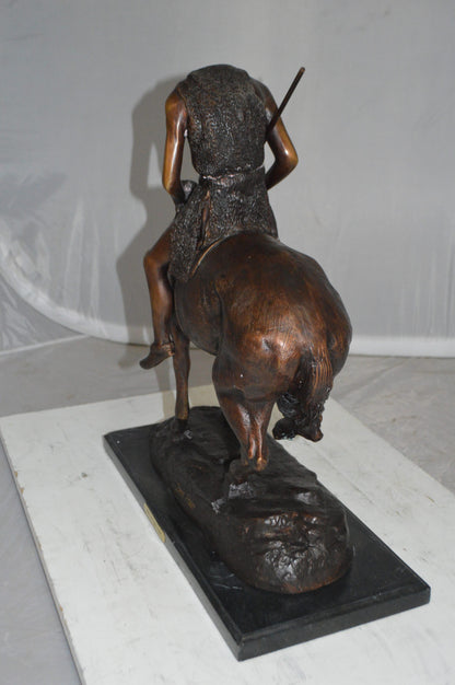 End of the Trail by James Fraser Bronze Statue -  Size: 9"L x 21"W x 21"H. 