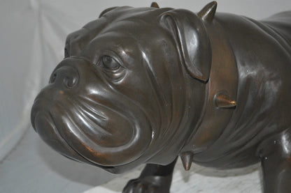 Bulldog Bronze Statue -  Size: 31"L x 14"W x 15"H.