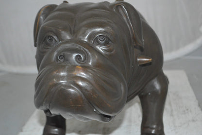 Bulldog Bronze Statue -  Size: 31"L x 14"W x 15"H.
