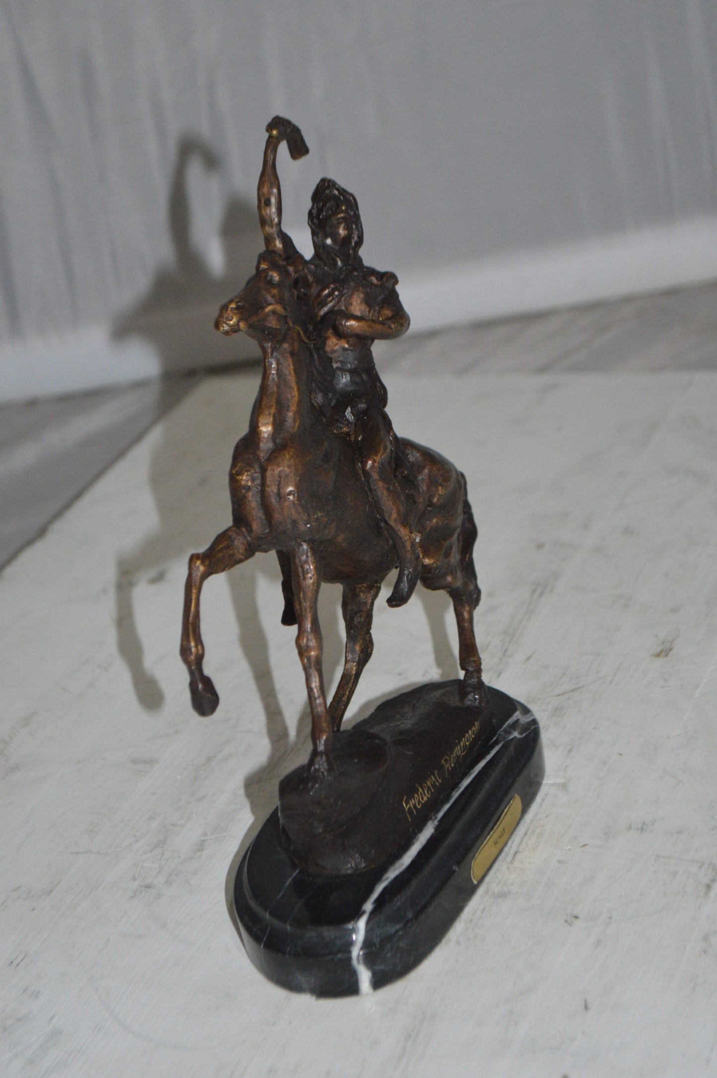 Scalp By Remington Bronze Statue -  Size: 3"L x 7"W x 10"H. 