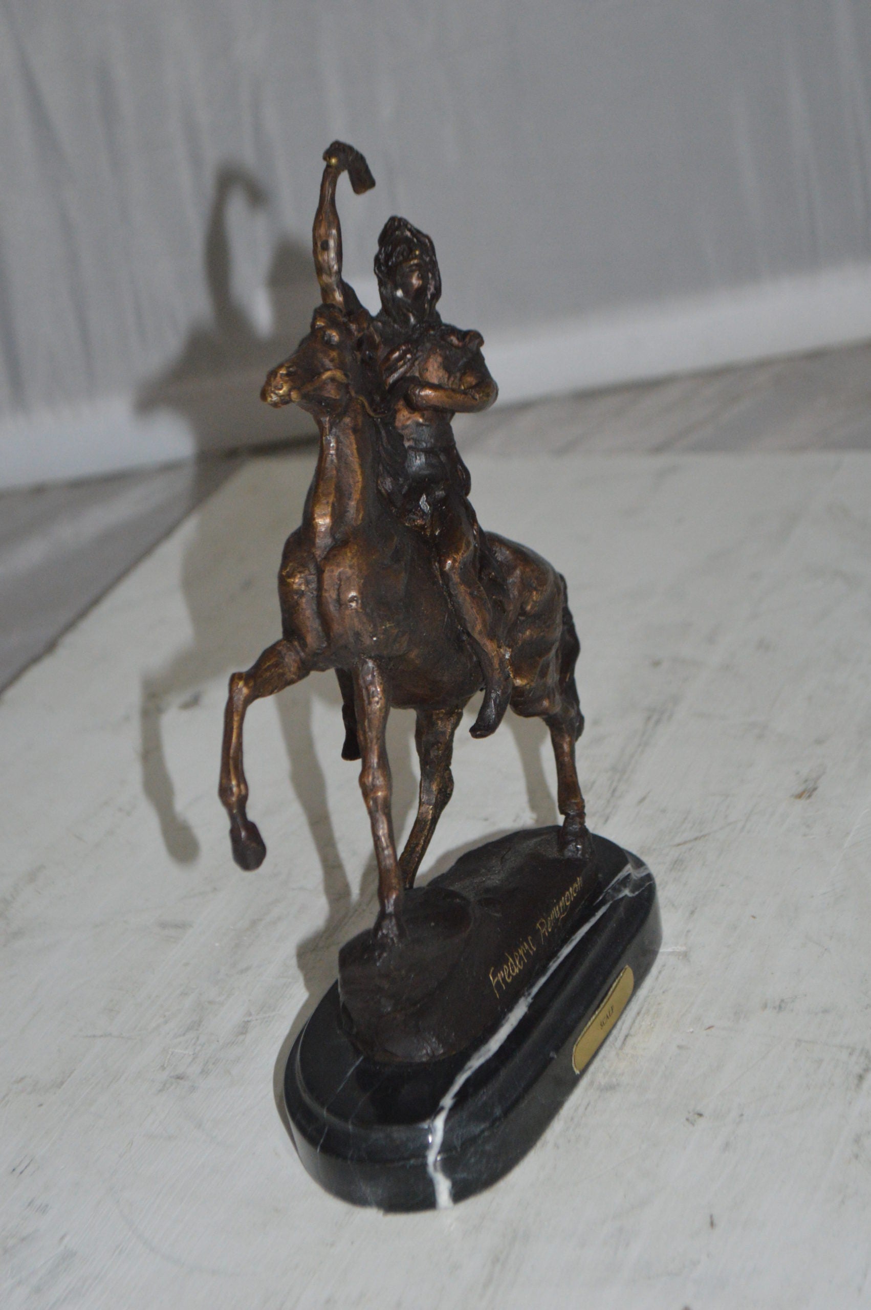 Scalp By Remington Bronze Statue -  Size: 3"L x 7"W x 10"H. 