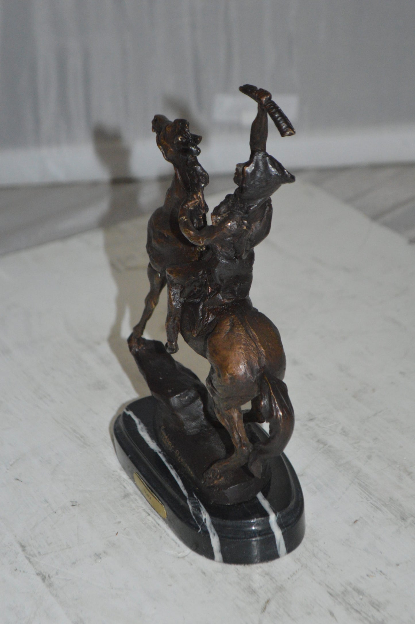 Scalp By Remington Bronze Statue -  Size: 3"L x 7"W x 10"H. 