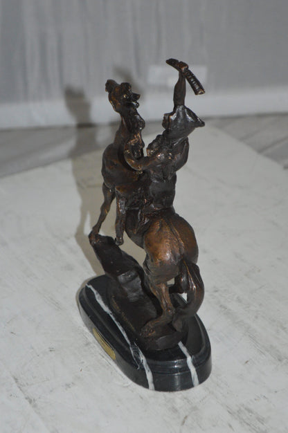 Scalp By Remington Bronze Statue -  Size: 3"L x 7"W x 10"H. 
