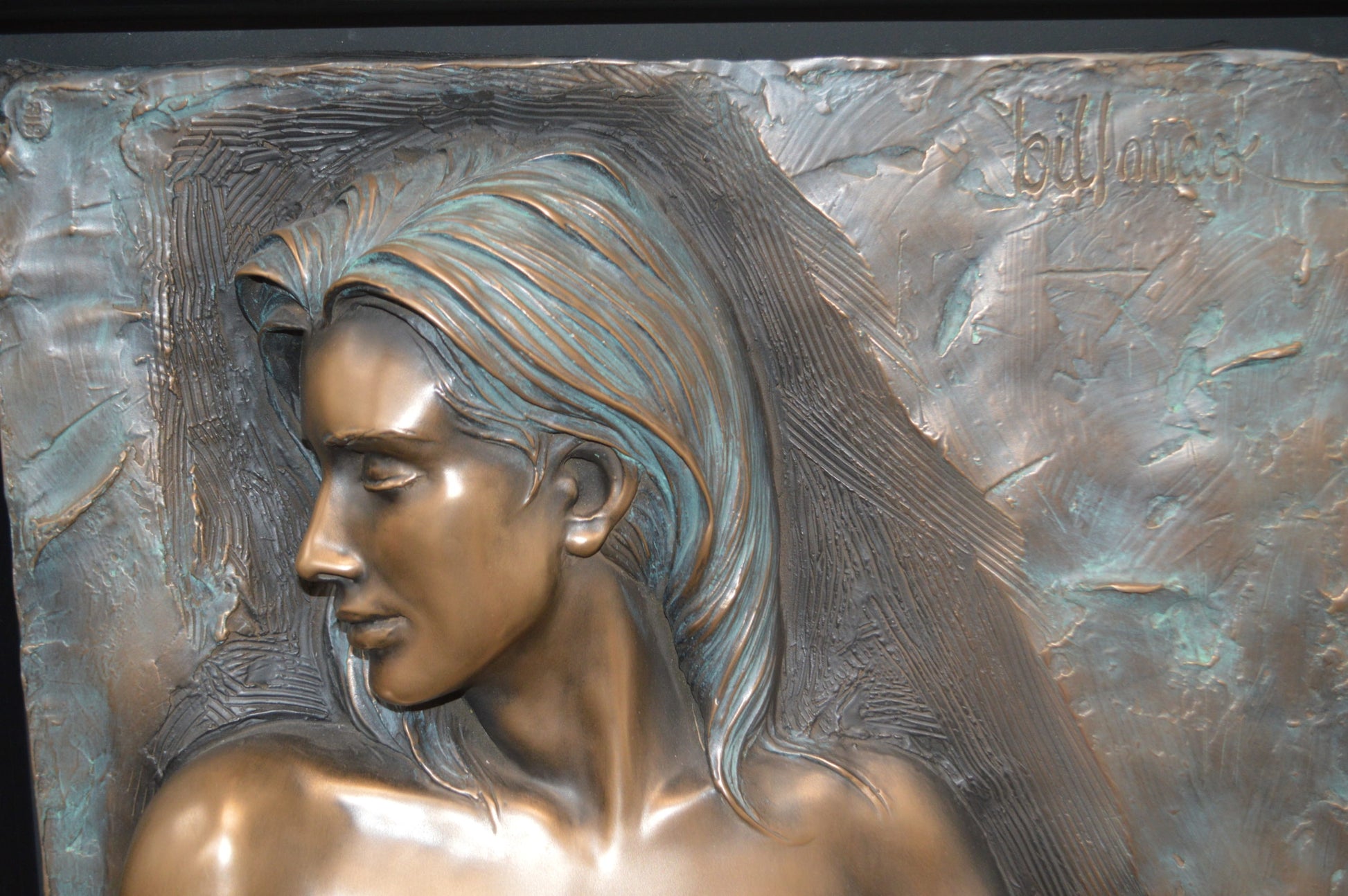 Bill mack Dimensional Adorned Bonded Bronze -  Size: 25"L x 37"W x 10"H. 