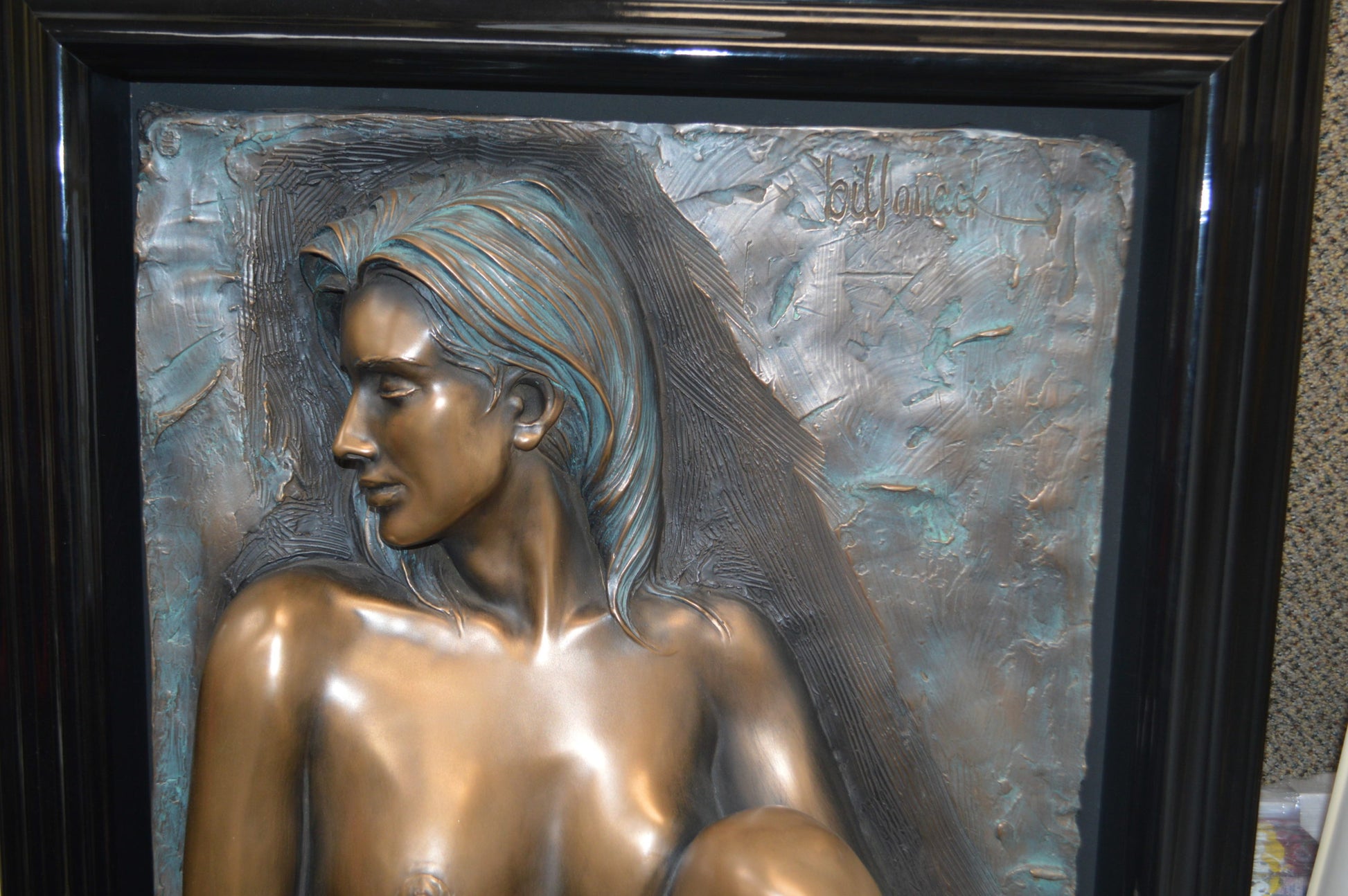 Bill mack Dimensional Adorned Bonded Bronze -  Size: 25"L x 37"W x 10"H. 