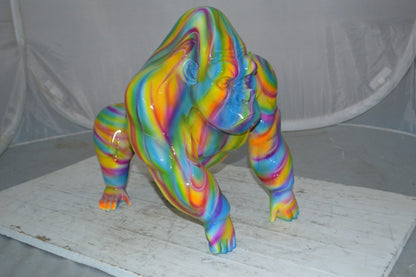 Modern King Kong Bronze Statue -  Size: 15"L x 13"W x 17"H.