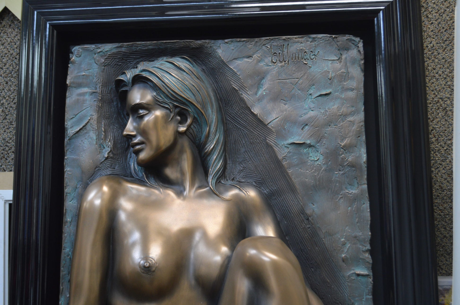 Bill mack Dimensional Adorned Bonded Bronze -  Size: 25"L x 37"W x 10"H. 