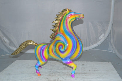 Modern Horse Bronze Statue -  Size: 19"L x 9"W x 19"H.