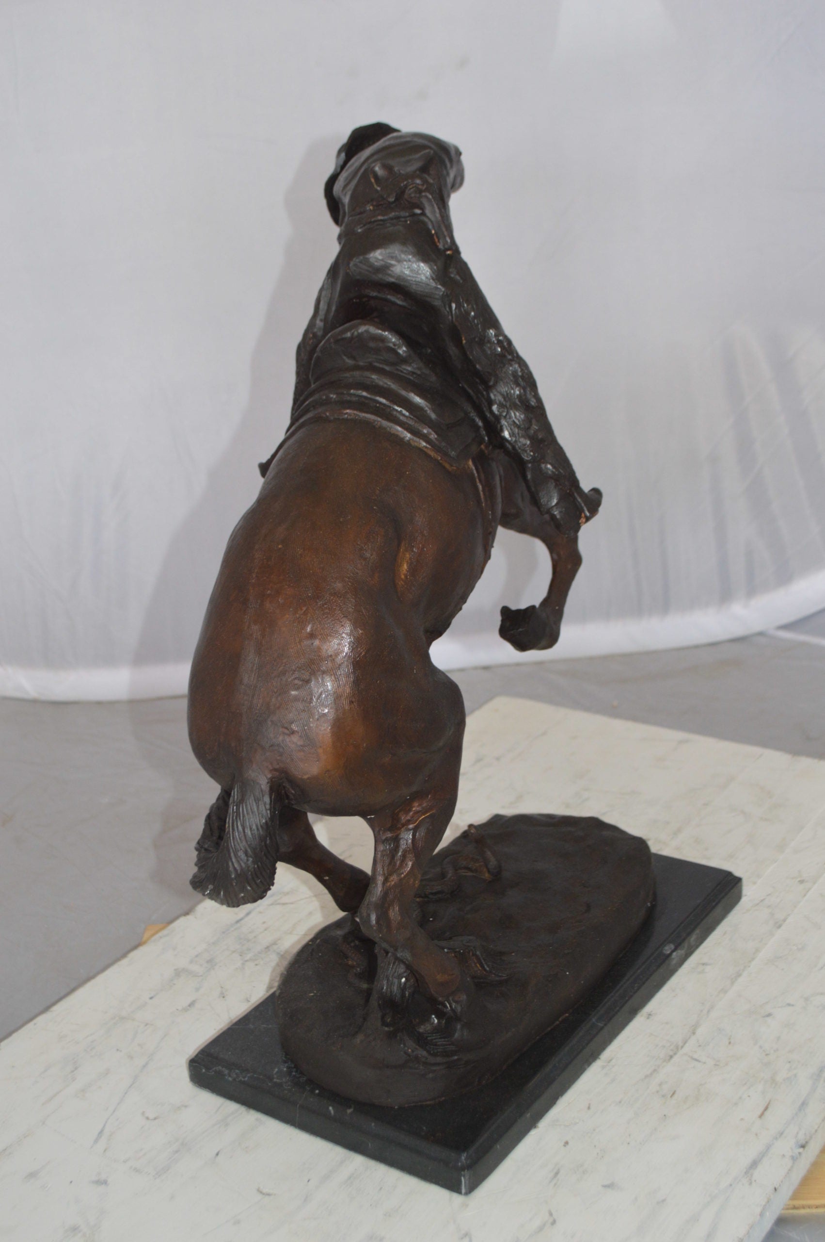 Rattlesnake by Remington Bronze Statue -  Size: 16"L x 13"W x 22"H. 