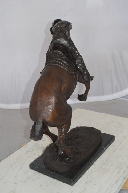 Rattlesnake by Remington Bronze Statue -  Size: 16"L x 13"W x 22"H. 
