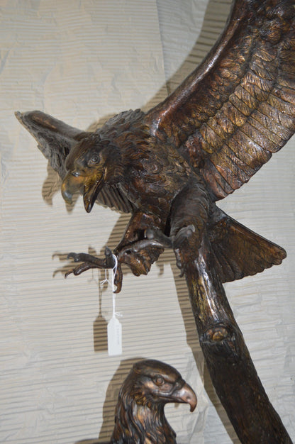 Two Eagles on a Tree -  Size: 47"L x 30"W x 94"H.