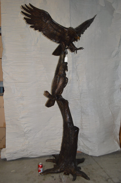 Two Eagles on a Tree -  Size: 47"L x 30"W x 94"H.