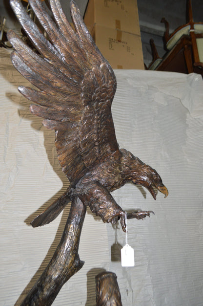 Two Eagles on a Tree -  Size: 47"L x 30"W x 94"H.