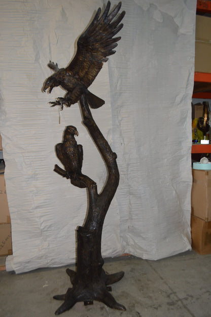 Two Eagles on a Tree -  Size: 47"L x 30"W x 94"H.