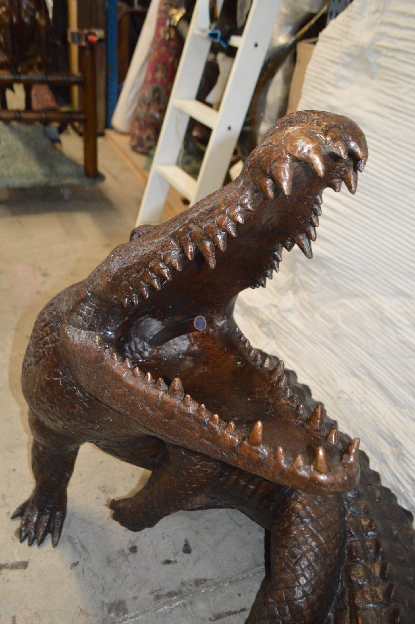 Crocodile fountain Bronze Statue -  Size: 60"L x 44"W x 44"H.