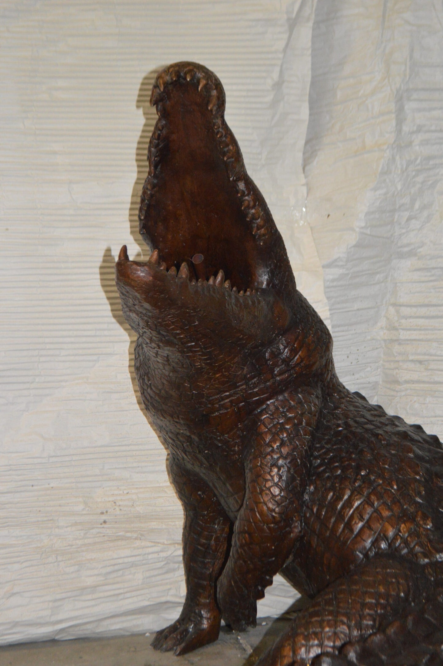 Crocodile fountain Bronze Statue -  Size: 60"L x 44"W x 44"H.