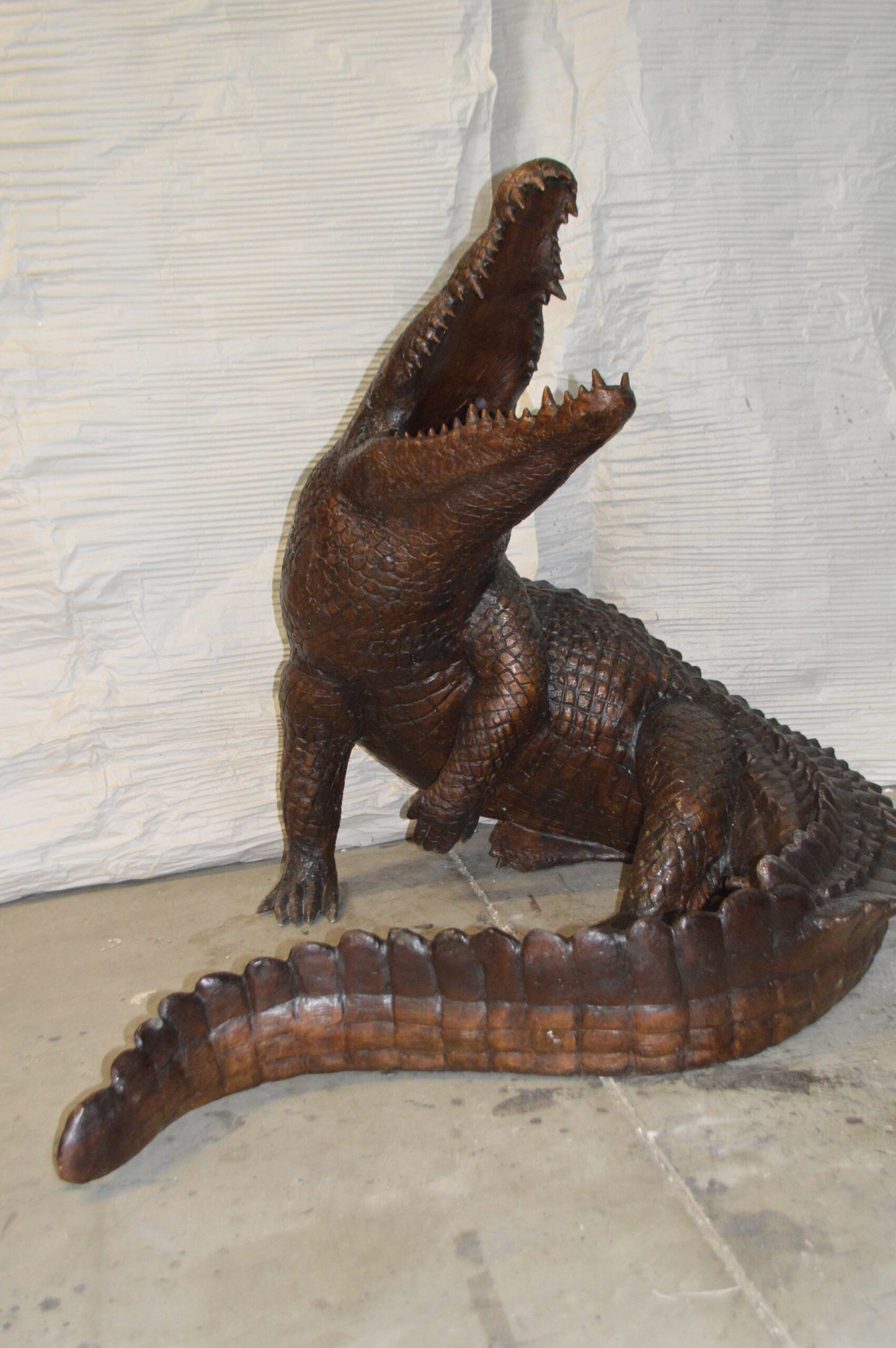 Crocodile fountain Bronze Statue -  Size: 60"L x 44"W x 44"H.