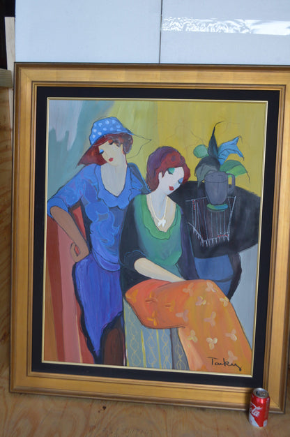 Tarkay painting, Limited Edition, Original Mixed Media -  41"x 49"