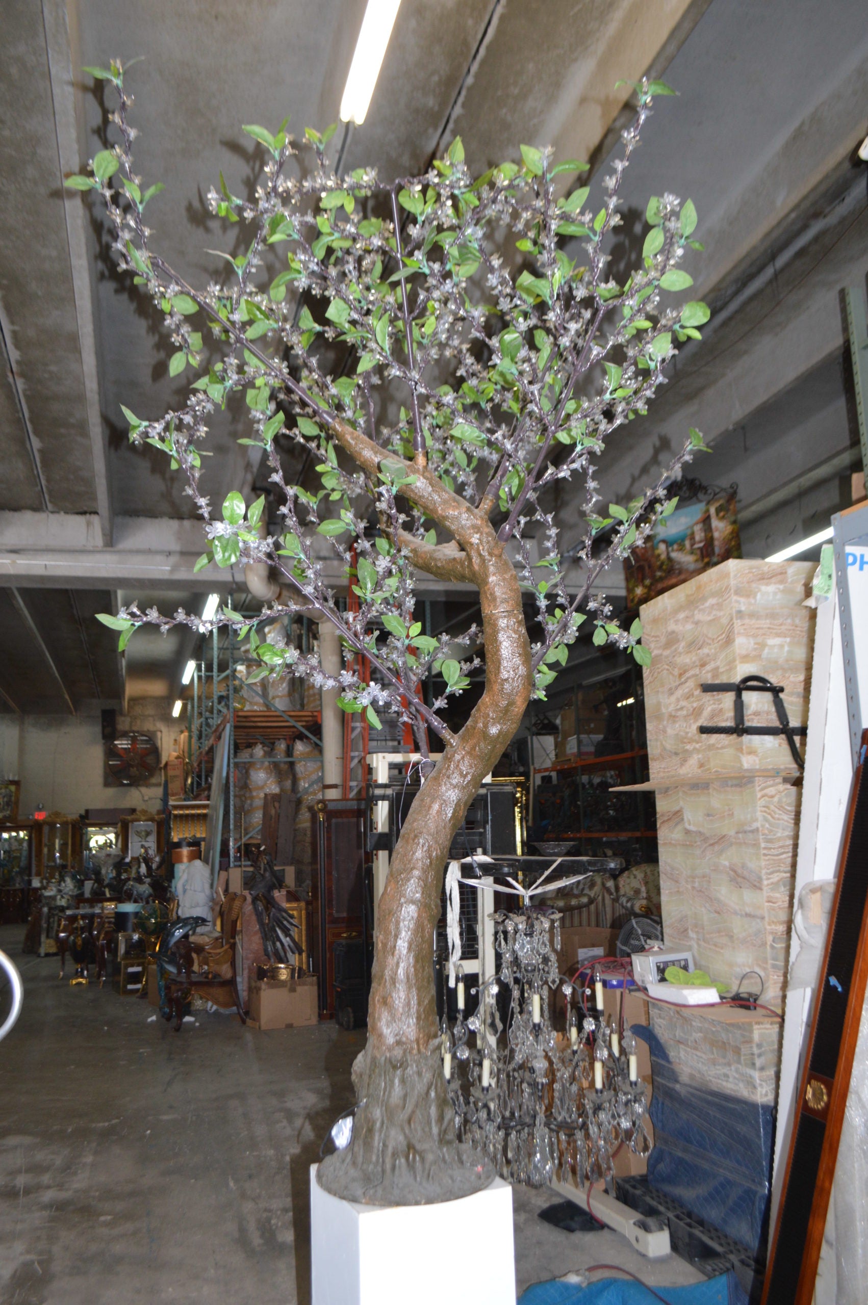 Bright Baum LED Artificial Tree -  Size: 65"L x 55"W x 90"H. 