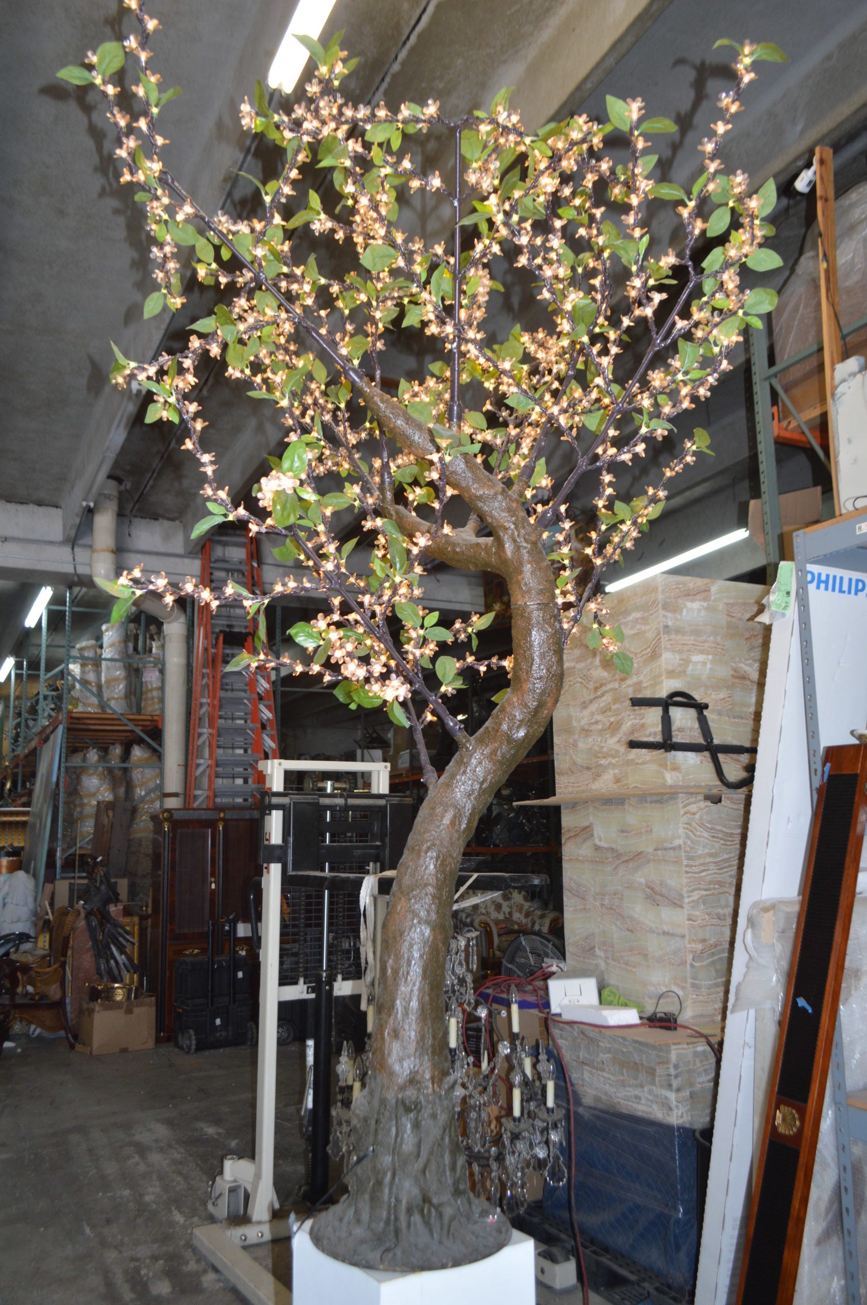 Bright Baum LED Artificial Tree -  Size: 65"L x 55"W x 90"H. 