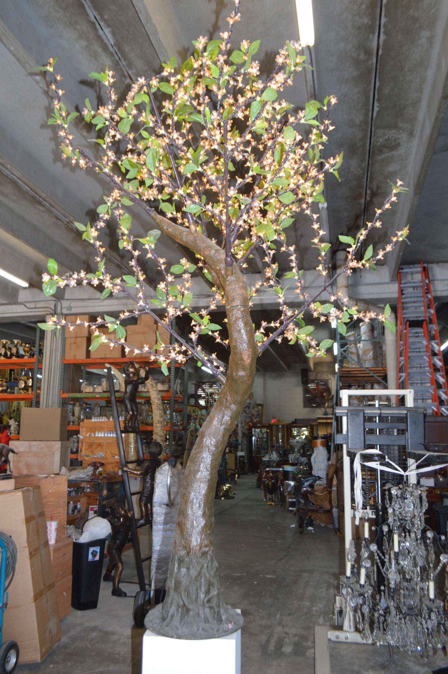 Bright Baum LED Artificial Tree -  Size: 65"L x 55"W x 90"H. 