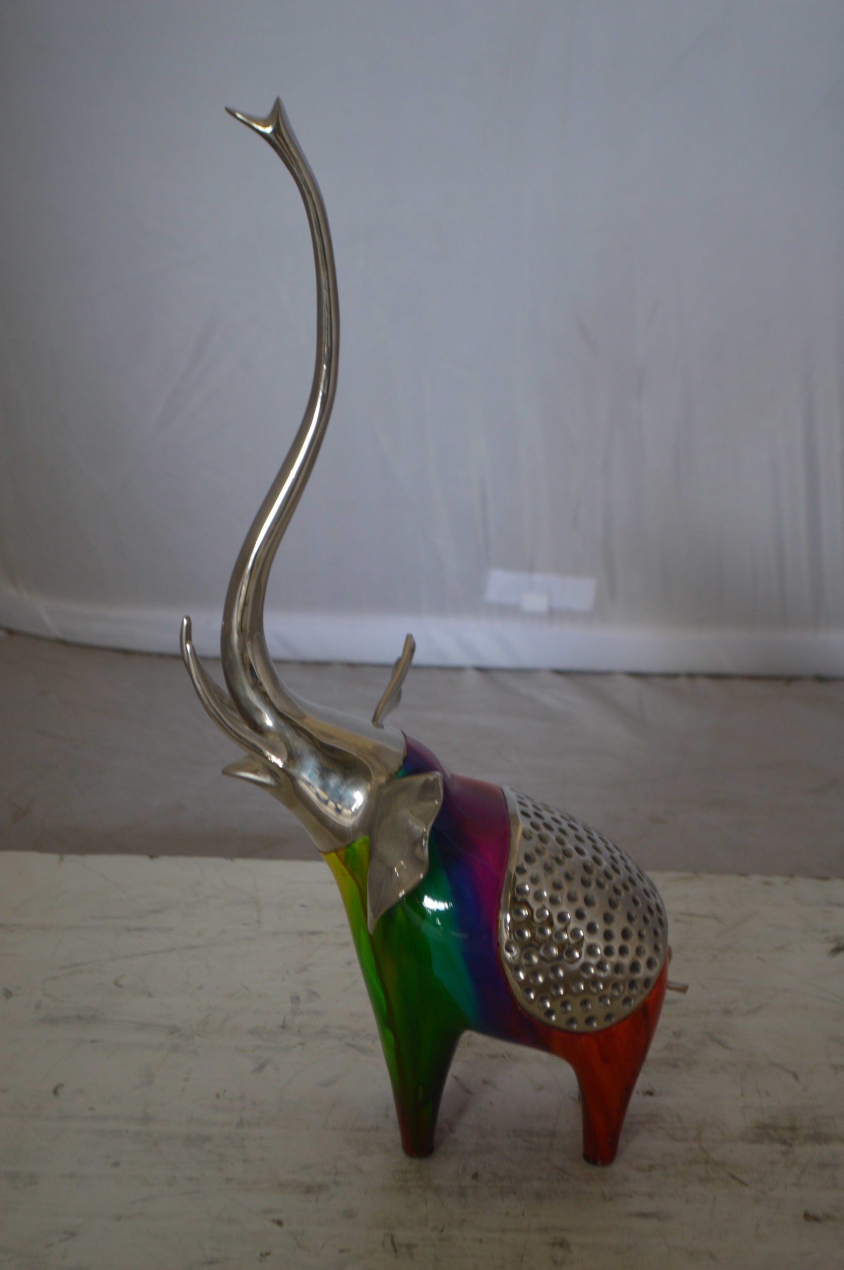 Elephant by Liliana Mendez -  Size: 10"L x 9"W x 20"H. 