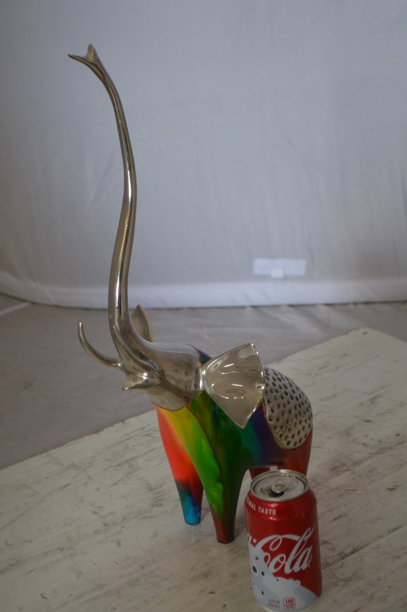 Elephant by Liliana Mendez -  Size: 10"L x 9"W x 20"H. 